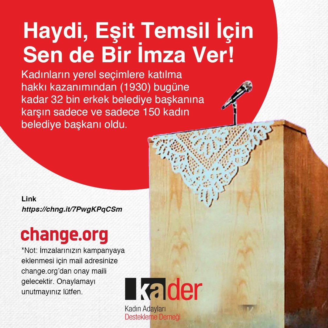 KA_DER_'s tweet image. Ortak sorunumuz eşitsizliğe karşı kampanyamızın duyurulmasına destek olabilir, kampanyayı imzalayıp paylaşabilirsiniz.

👉 Change.org/p/eşi̇t-temsi̇…  

*Not: İmzalarınızın kampanyaya eklenmesi için mail adresinize change.org’dan onay maili gelecektir. Onaylamayı…