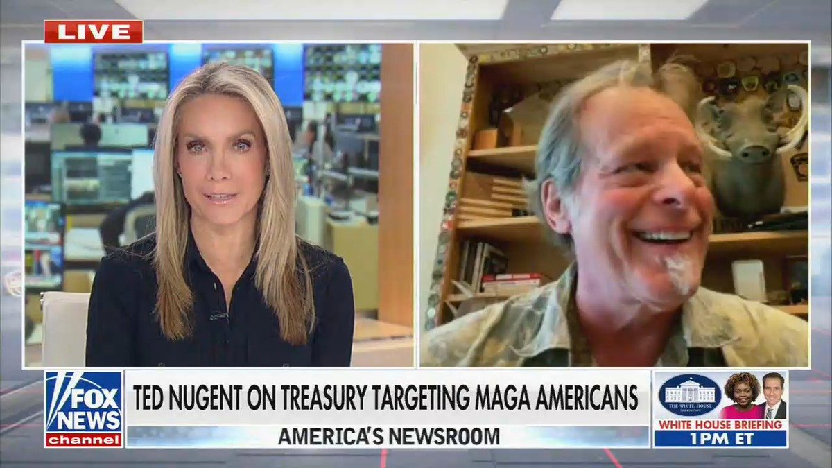 LisPower1's tweet photo. Fox News last week: Taylor Swift should stay out of politics 

Fox News this week: Here's Ted Nugent to talk about the Treasury 

🤔 https://t.co/AqtG0fkt17