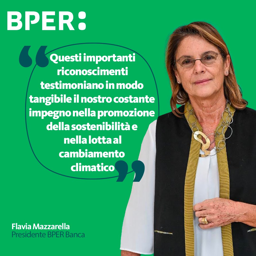 Sostenibilità: BPER Banca migliora il rating ambientale ed entra nell’annuario di S&amp;P: bper.it/-/sostenibilit…