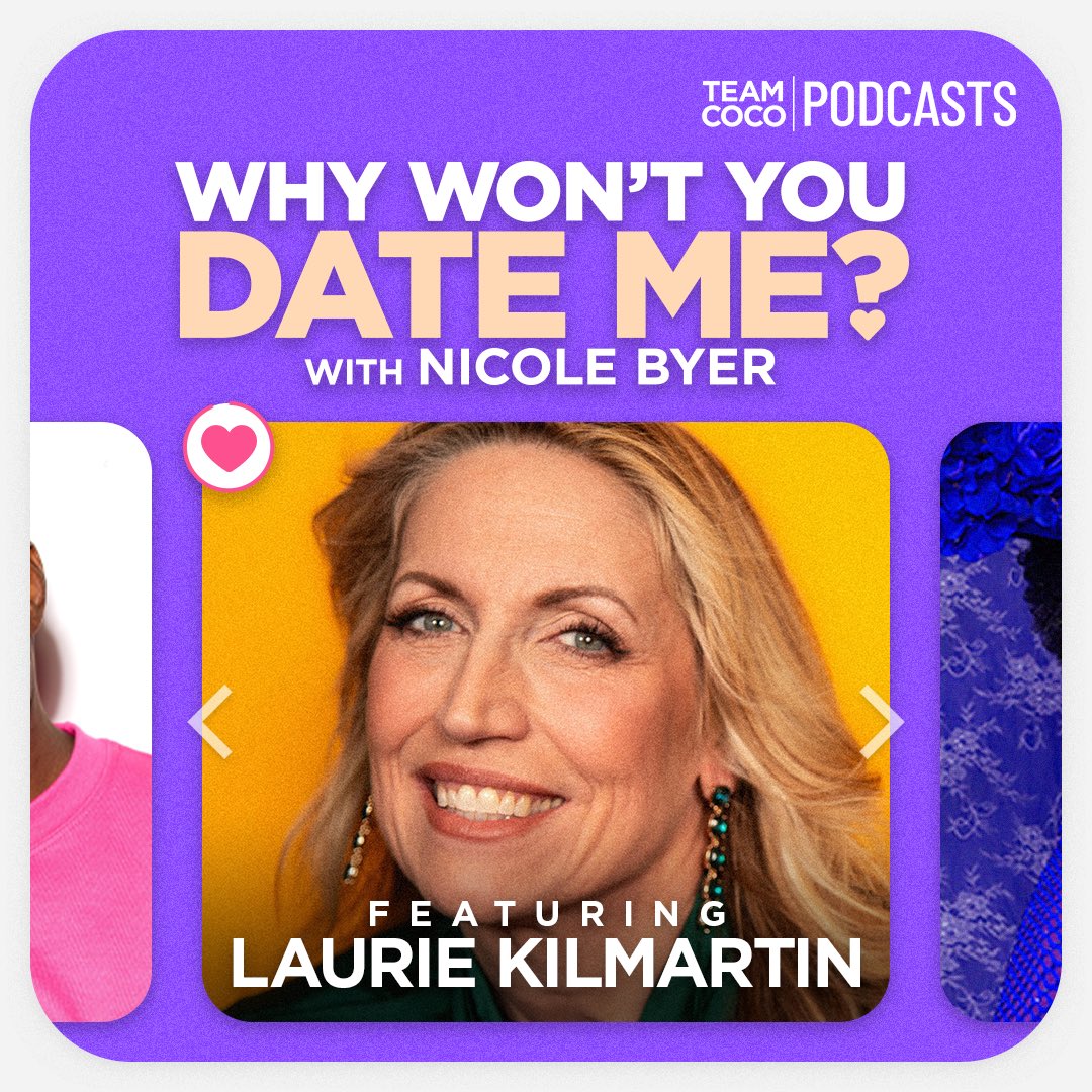 TeamCoco's tweet photo. Today on #WWYDM @anylaurie16 joins @nicolebyer to discuss all things V Day - the gifts, their dream dates, and Nicole's most recent Valentine's Day experience. **❣️** Plus, Laurie tells about the time her date called her out in a YouTube comment. Listen: https://t.co/KYXqZnbl12 https://t.co/WDi86cXCf8