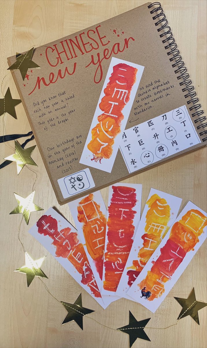 Year 2 have been celebrating the upcoming Lunar New Year by learning about the great race and the year of the dragon. The children used the Mandarin alphabet to make their own bookmarks with their names on 🐉🇨🇳