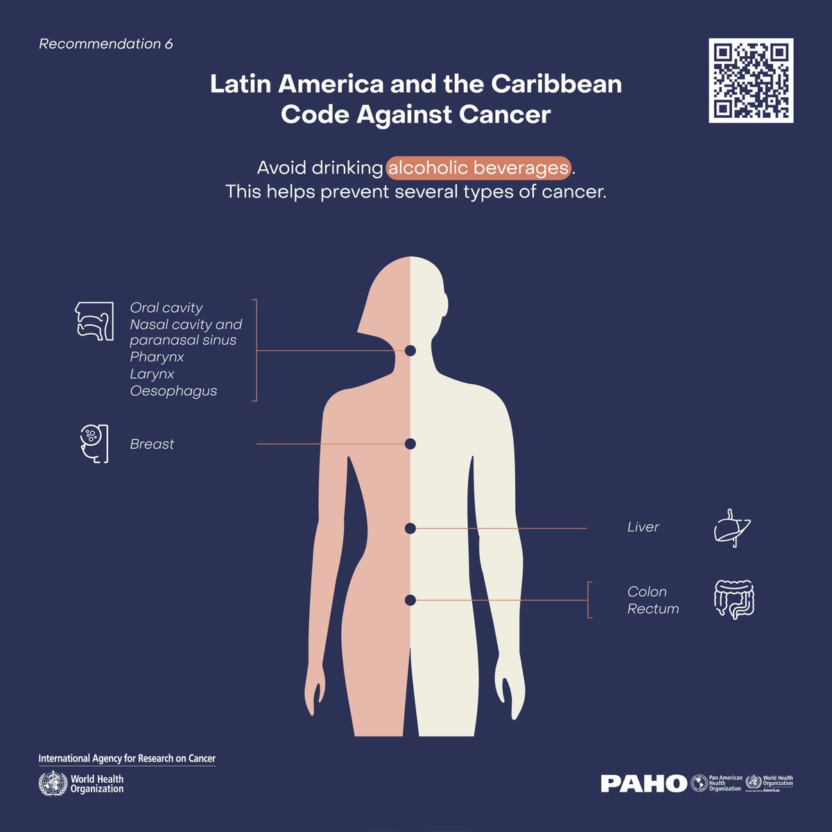 IARCWHO's tweet photo. Reduce your #cancer #risk, follow the #LatinAmerica & the #Caribbean #CodeAgainstCancer:
- Do not #smoke 🚭or use any type of #tobacco
- Make your #home #smokefree 🏡🚭
- Avoid drinking #alcoholic #beverages
📲More info: https://t.co/KQ1u6NVG2J
@opsoms https://t.co/T4QaVdD4QN