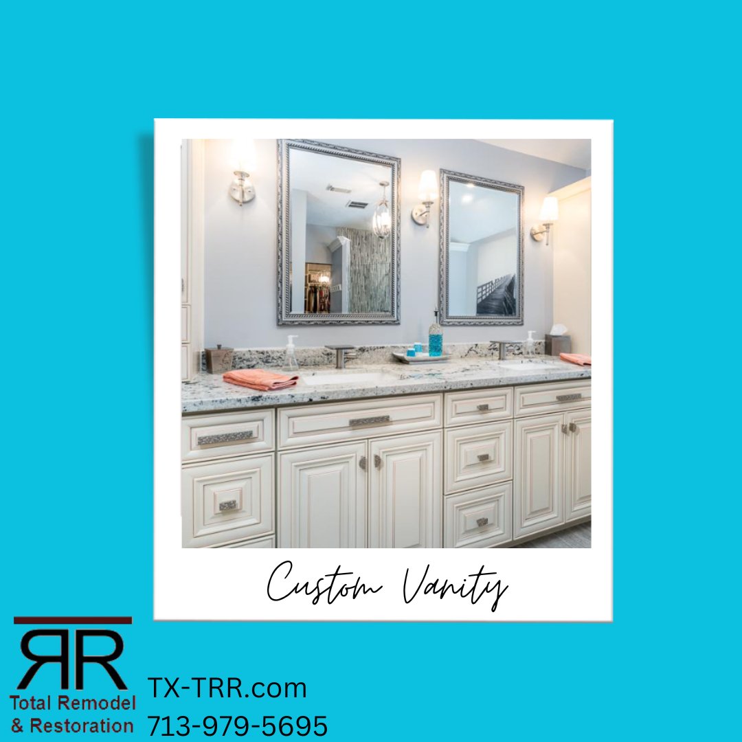 Total_Remodel's tweet photo. Check out this custom vanity!

#TRR #totalremodelandrestoration #remodel #buildback #construction #contractor #mitigation #Houston #HTX #TheWoodlands #Cypress #CypressTX #tiptuesday #cabinets #kitchencabinets #HVAC #reminder #beforeandafter https://t.co/APJxJU20Fa