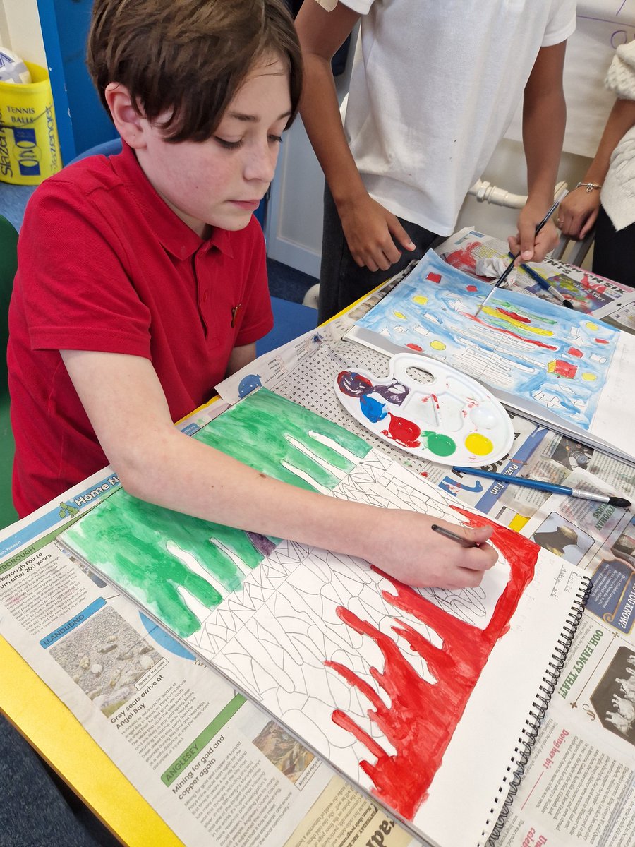 Mrs_Monk13's tweet photo. 6M enjoyed creating their paintings this week after taking inspiration from different artists they had researched https://t.co/W9e9HnLVJD
