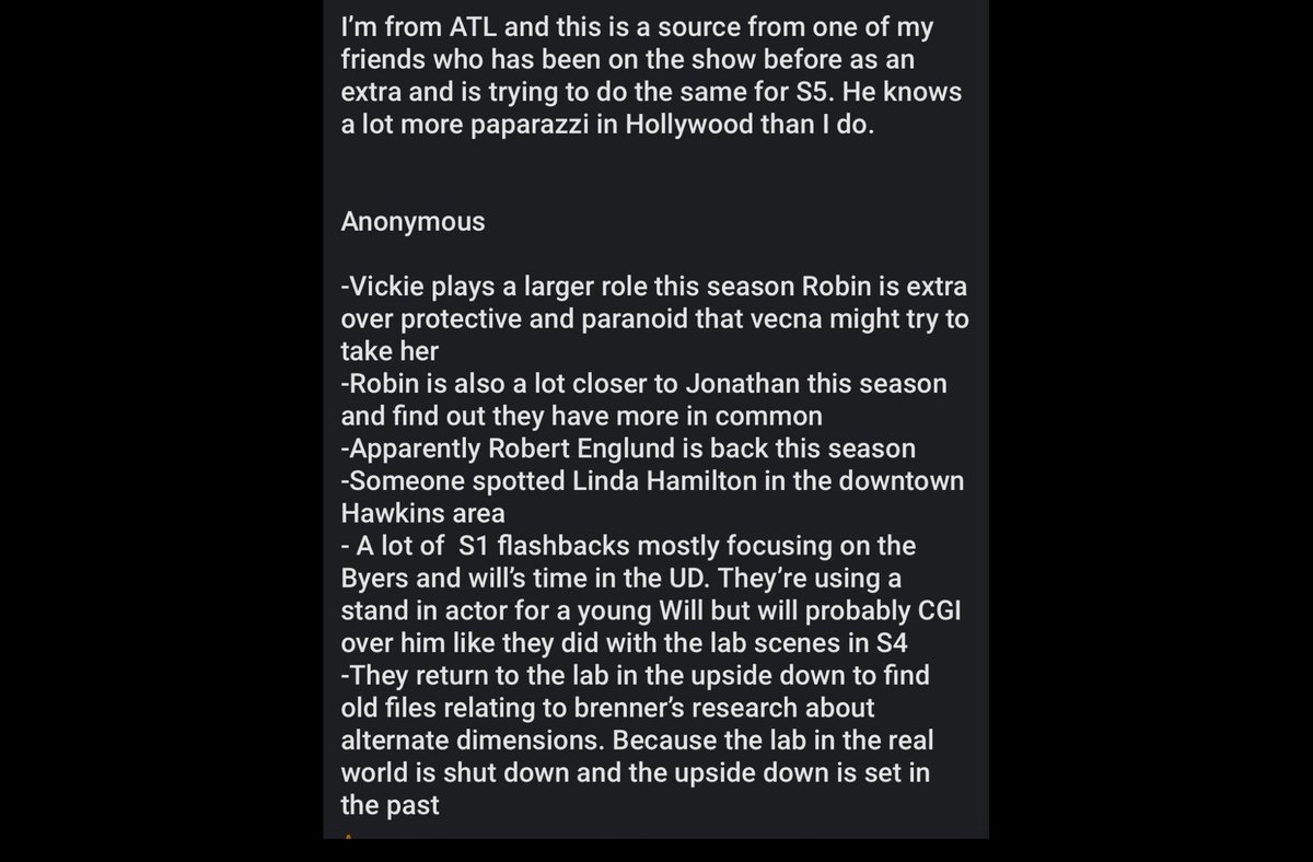 StrangerZingzz's tweet photo. Real orfake spoilers? #StrangerThings5 #StrangerThings #strangerthingsspoilers #vecna #hellbreaksloose https://t.co/7Sb9O1dWAD