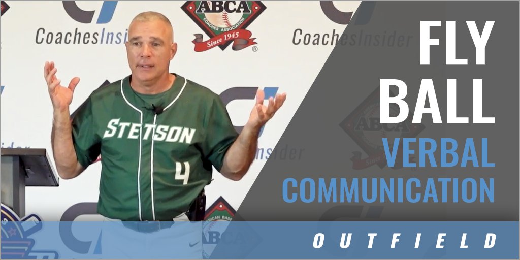 Coach Steve Trimper (@Steve_Trimper) of Stetson University (@StetsonBaseball) (FL): Watch as Trimper discusses the importance of fly ball communication and which positions take priority when making calls. Watch the video here: coachesinsider.com/baseball/defen…