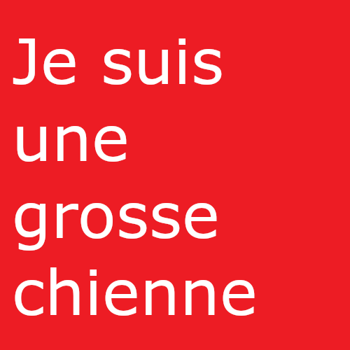 Pas de mise en forme, police et couleurs par défaut, aucun travail graphique...

Et pourtant je suis certain que vous allez partager comme de vraies petites p**** ! 

Car dire simplement quelle pétasse vous êtes ,vous plait et pas besoin de mise en forme pour ça..