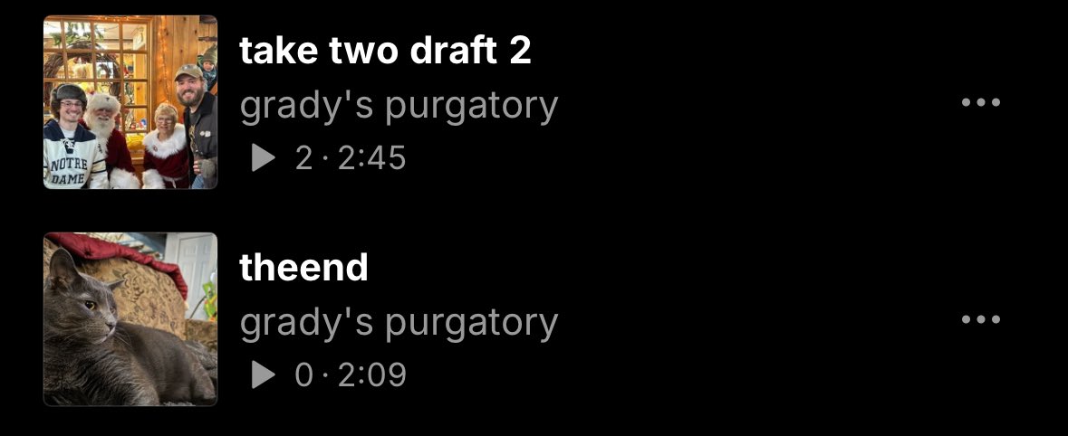 2 new tracks sent to purgatory and 2 more everywhere on valentine’s day🙂❤️