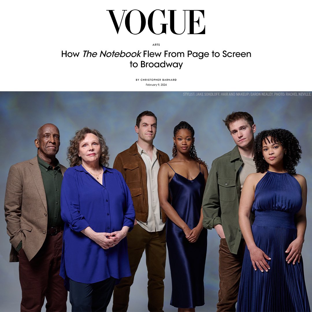 If this if love, we think we’re in it 🤍 Check out this photo of the #NotebookMusical cast for <a href="/VogueMagazine/">Vogue Magazine</a>! Read the full feature here: bit.ly/3Sw3Y3L
