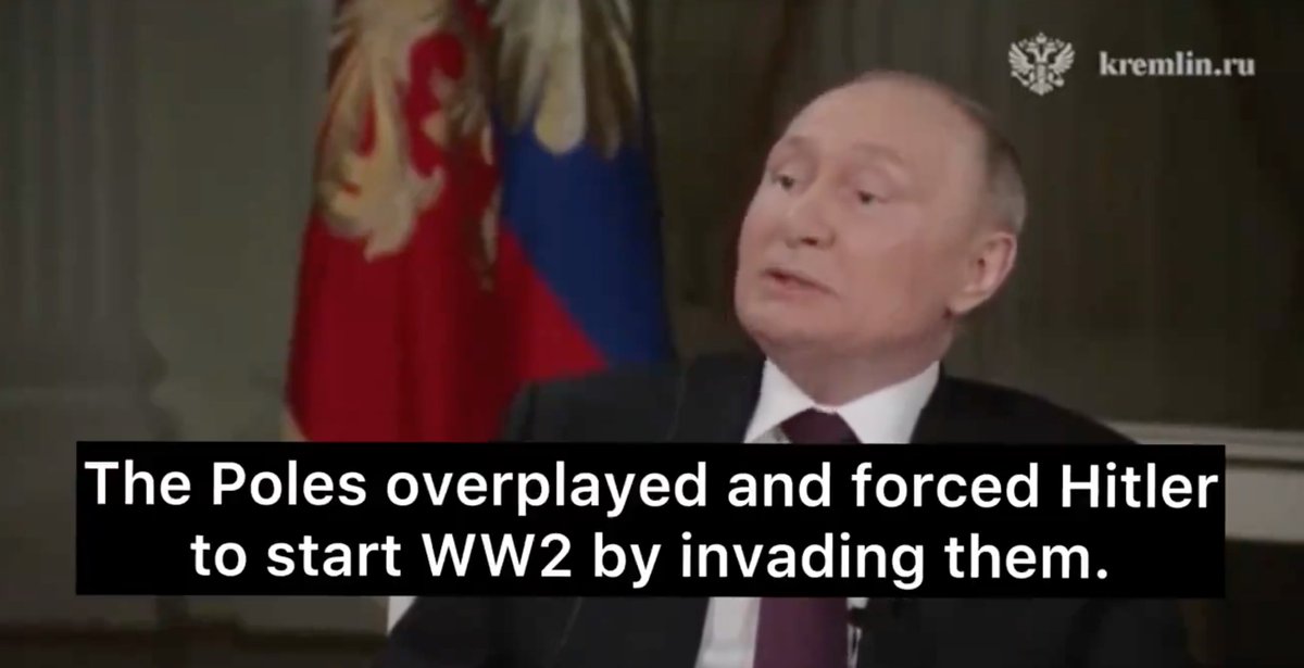 irgarner's tweet photo. If Russia had to invade Ukraine, and Hitler had to invade Poland, then who is Putin in the analogy? 🤨 https://t.co/XTgEH8EoNs