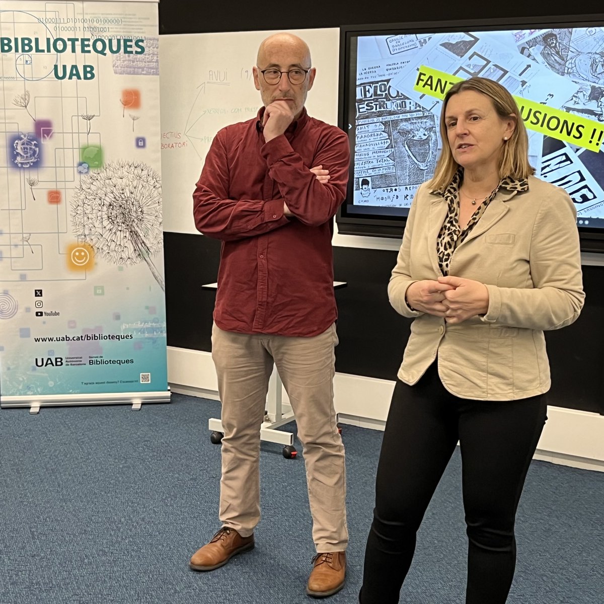 bibliotequesUAB's tweet photo. Cloenda Laboratori bibliotecari #FanzinsAtemporalsUAB i presentació dels prototips finals.
Gràcies a tots els qui heu fet possible aquesta experiència d'innovació! 😀🙌
#FanzinsAtemporalsUAB
#BibliotequesUAB
#LaboratoriosBibliotecarios
#ParticipacióCiutadana
#Labbbs
#comtecuab https://t.co/kLfBokFnSl