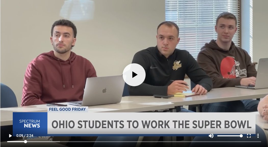 Nice look at BW's annual #SuperBowl work experience for sport management majors via <a href="/SpectrumNews1OH/">Spectrum News 1 OH</a> and reporter <a href="/kanzuini/">Kristen Anzuini</a>! 🏈
<a href="/BWSPMHTM/">BW Sport Mgmt & Hospitality/Tourism</a>  

spectrumnews1.com/oh/columbus/ne…