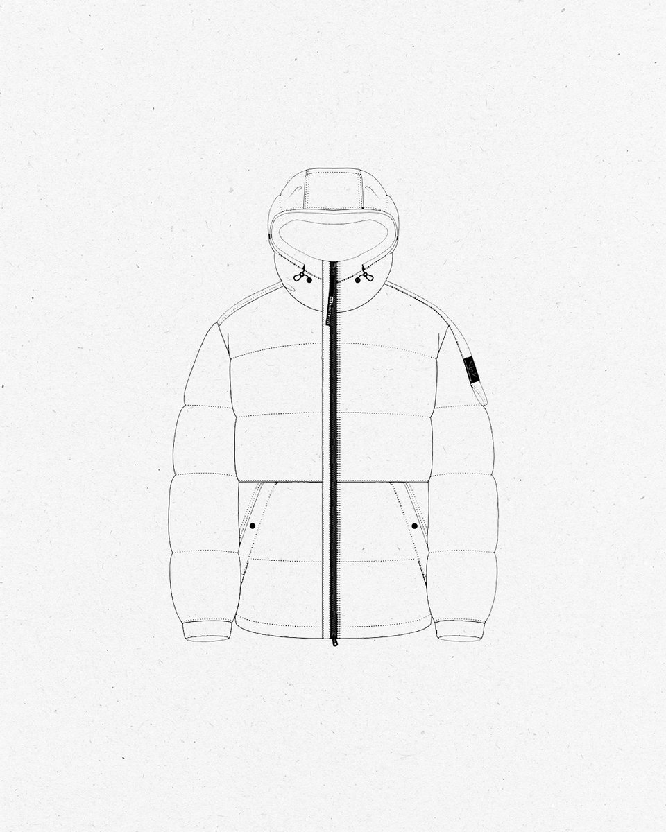 Initial design stages of  the ST95 Hooded Puffer #st95 #stninetyfive #massimoosti #ostiarchive