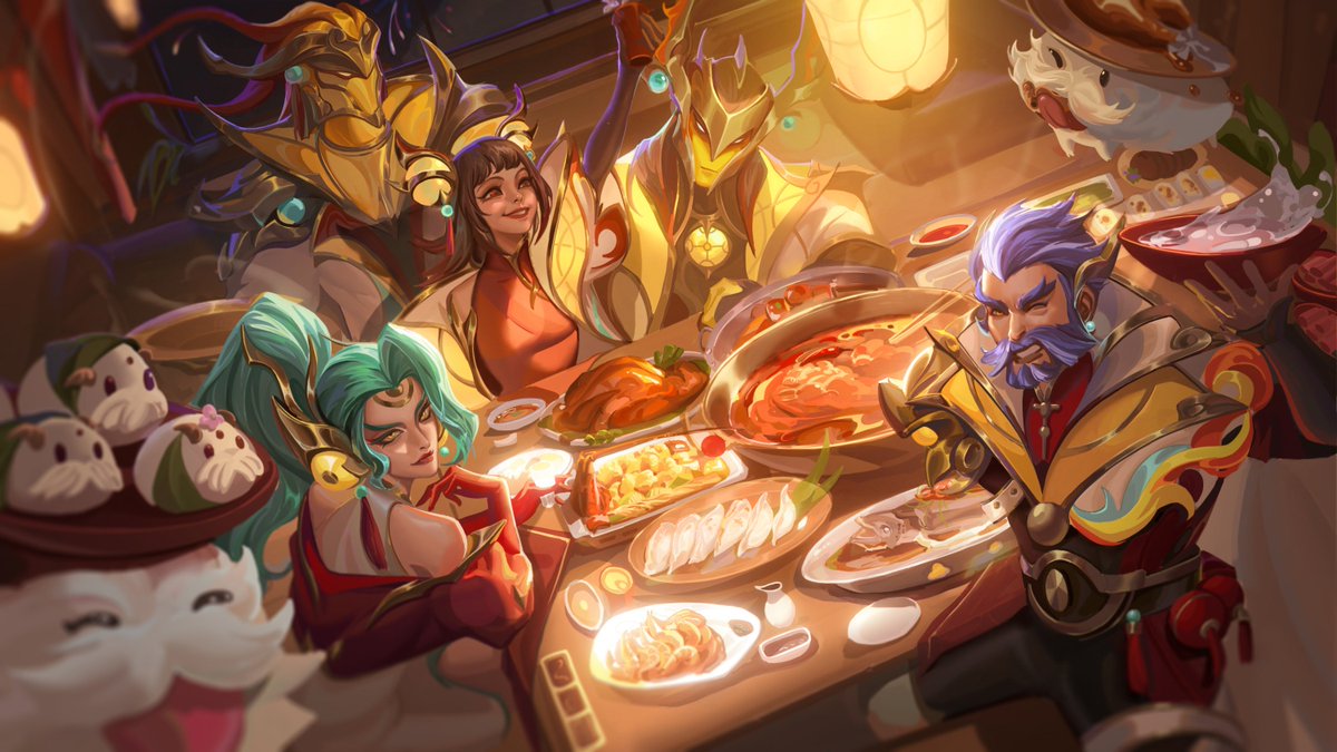 Year of the Dragon Lunar New Year Dragon Lantern Skins Promo Art - League of Legends: Wild Rift