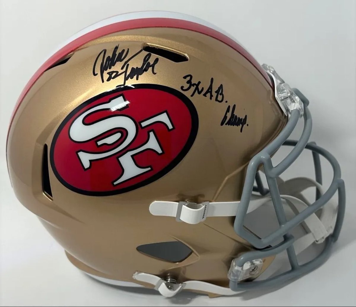 To celebrate the #49ers being in the #SuperBowl and hitting 5K we are going large for the season’s final #giveaway. We’re giving away an autographed full-size helmet. Must follow, like and retweet to enter. Winner will be selected & announced after the game. #FTTB #DoItForTheBay