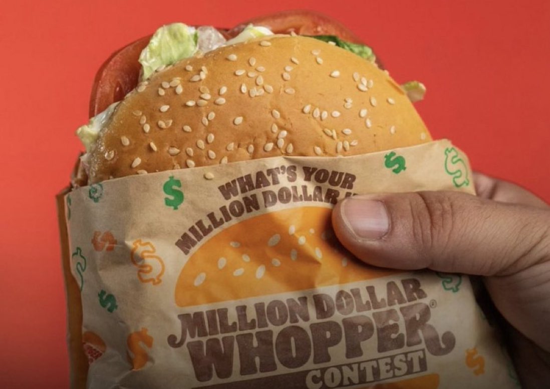 Daily Loud on X: Burger King is having a contest to pay the