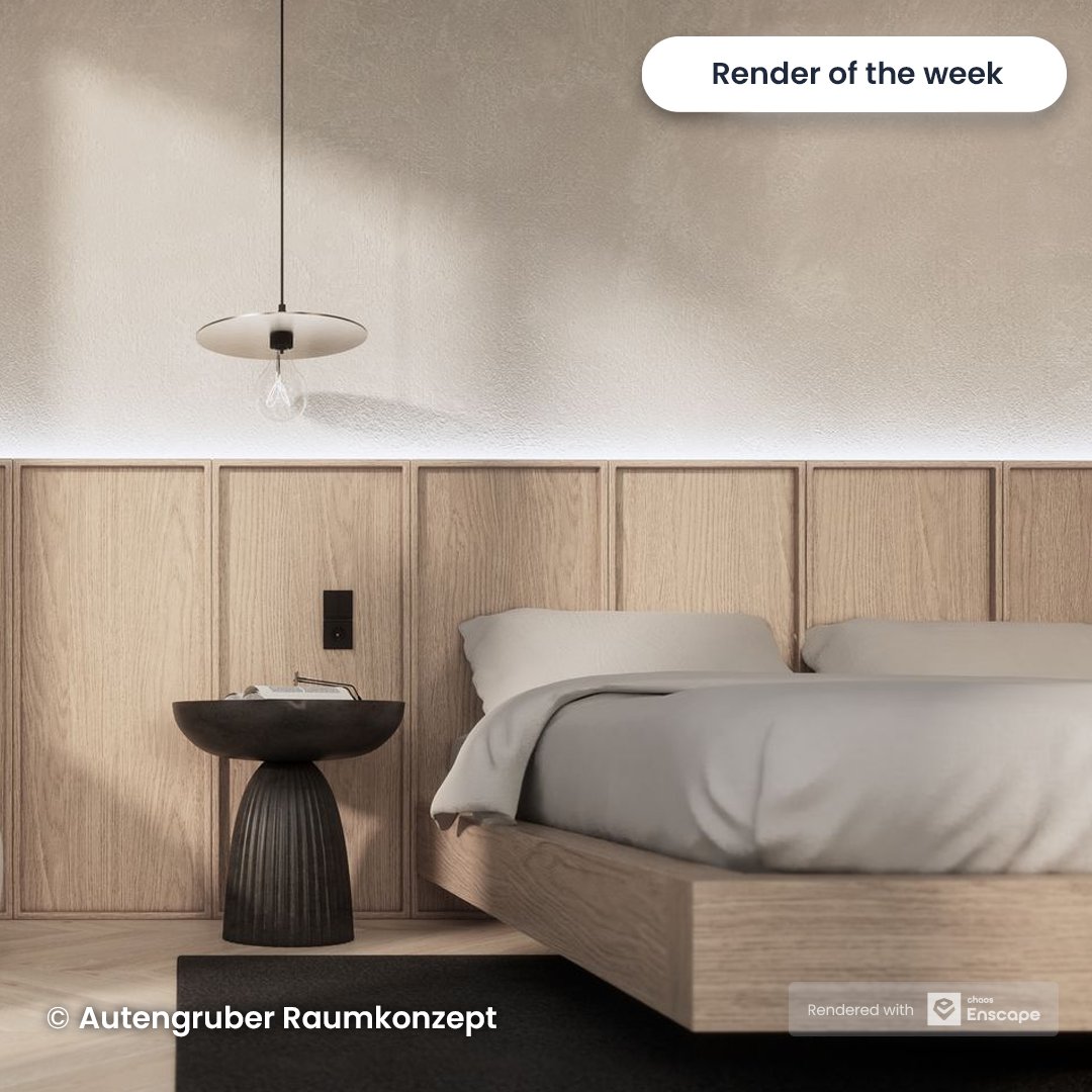 Check out Autengruber Raumkonzept's delightful hotel room design and experience the charm that secured them their first but surely not last #RenderOfTheWeek title. Perfect inspiration for hotel owners aiming to offer their guests unforgettable experiences. 🍃