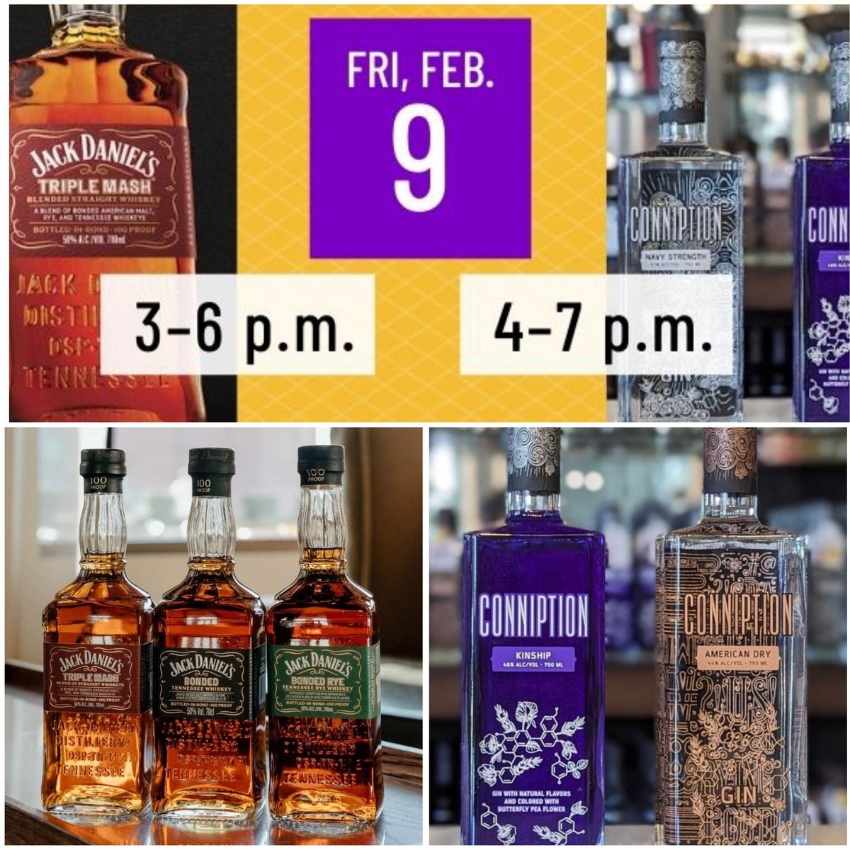 🥃🍸 Join us at today’s #TastingEvent!

🌟 3–6p The bold flavors of Jack Daniel's whiskeys: Rich complexity, smooth finish. 🥃✨ 

🌿 4–7p Don't have a conniption—just try Conniption Gin. Exquisite taste, balanced botanicals. 🍸🌺

instagram.com/p/C3Igv3NOTdl/ #Buffalo #BuffaloNY