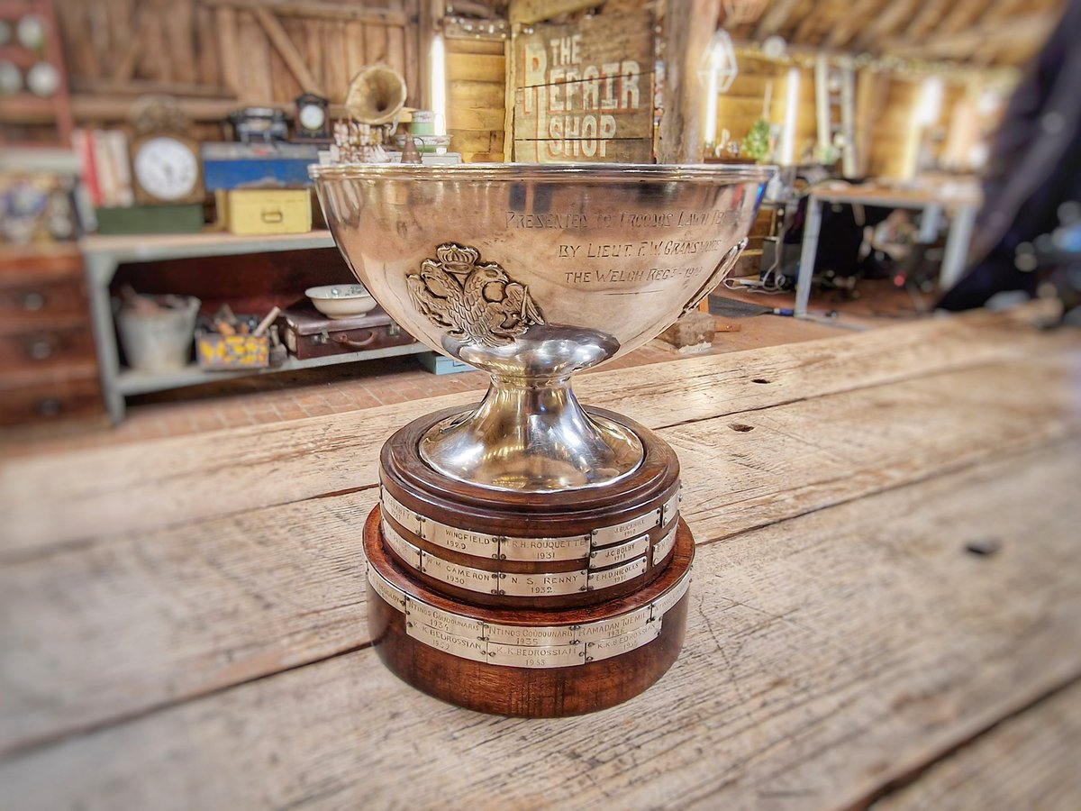 I love tennis, so fixing this tennis trophy on today’s Repair Shop was great. The gentleman was such a star.