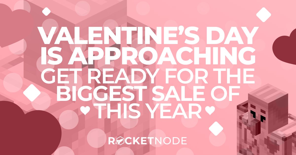 💘🎮 Valentine's Day is coming & so is RocketNode's biggest sale of the year! 🚀 More details soon. Don't miss out! 

#VDaySale #RocketNode #GameHosting #Gaming #Deals