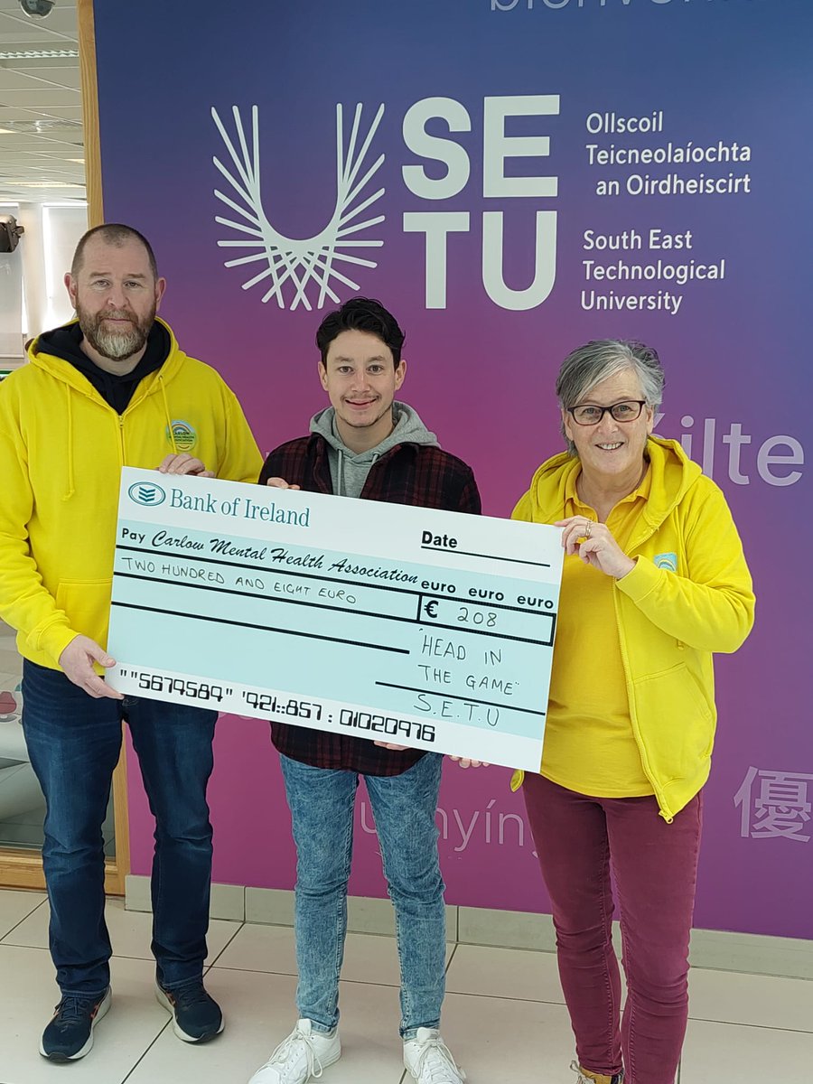 Mark &amp; Catherine were in <a href="/SETUCarlowSport/">SETU Sport Carlow</a> recently to receive a donation from their #proactive #headinthegame team. click on the link below to find out more.
headinthegame.ie/latest.../dawn…
