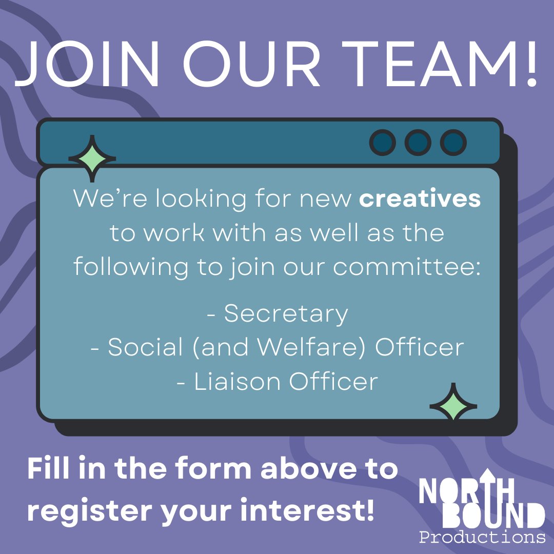 ✨ As we continue to expand, we need more people on board to help us to bring art to life! We're looking for new creatives to work with on future projects as well as people to join our new committee! 

Fill in this form to register your interest! 👉 docs.google.com/forms/d/e/1FAI…