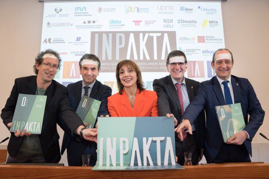 TM_eLab's tweet photo. Iruñan, Baionan eta Bilbon aurkeztu da #InpAkta . Gizartearen espiritu kritikoa indartu, ezagutzaren demokratizazioa sustatu, euskara tekniko eta akademikoa bultzatu eta elkarlana balioan jartzeko jaio da. Zorionak parte hartzaile guztiei! https://t.co/7PuxFtGaLf