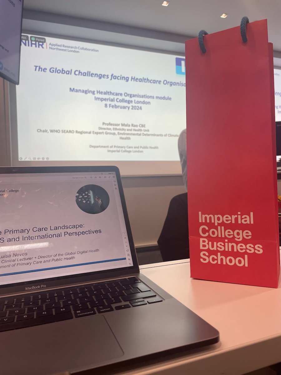 What an honour to share the stage with @RaoMala on this lecture discussing the challenges faced by healthcare systems globally, and to share my reflections on #primarycare with intercalating medical students. Thank you for the invite @drdjcox and @ImperialBiz!