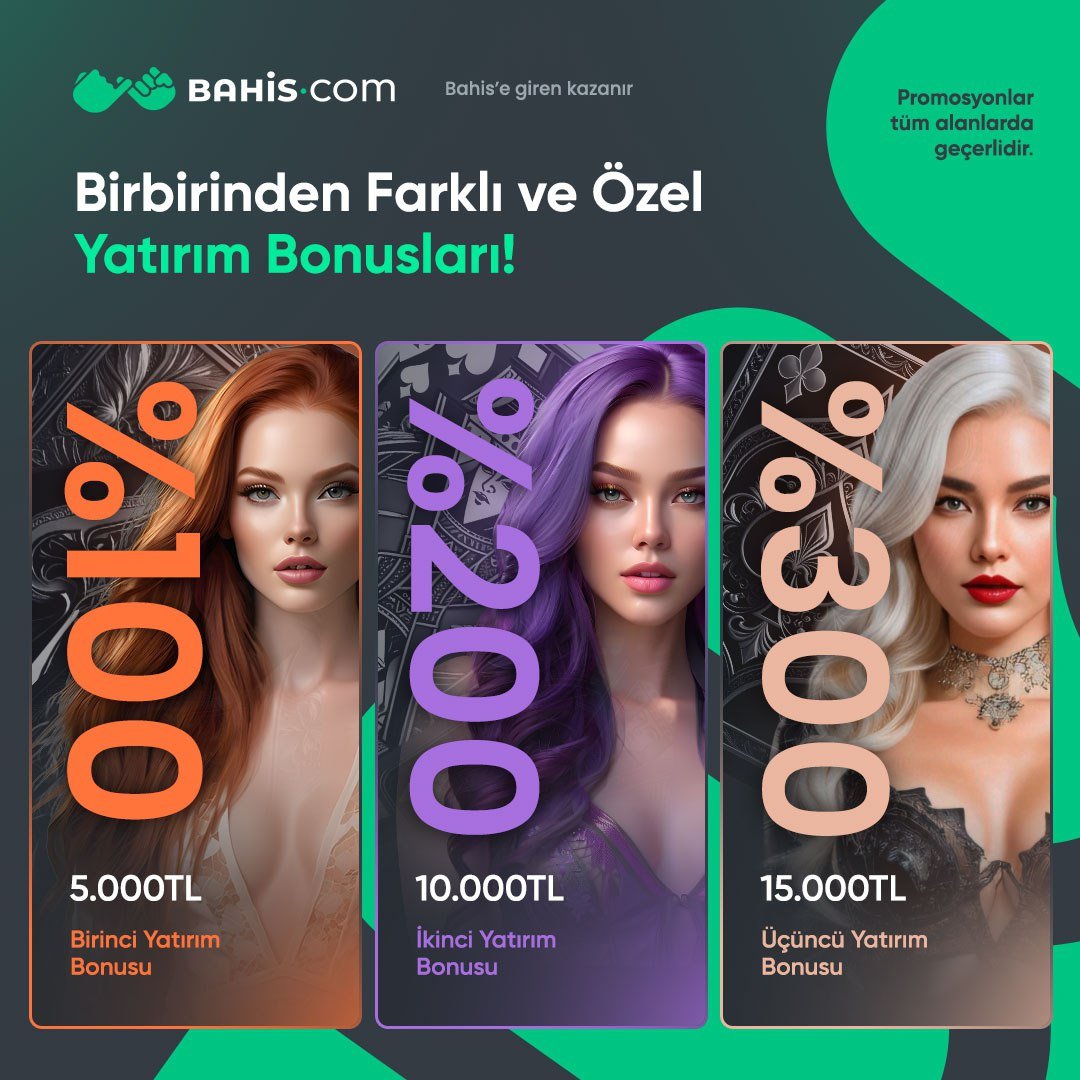Bahiscom' da BONUSLAR sen kazanana kadar devam eder !

📢 İlk yatırıma %100

📢 İkinci yatırıma %200

📢 Üçüncü yatırımına %300 BONUS !

🎙️ Bu fırsatı kaçırma, kazanmaya başla
