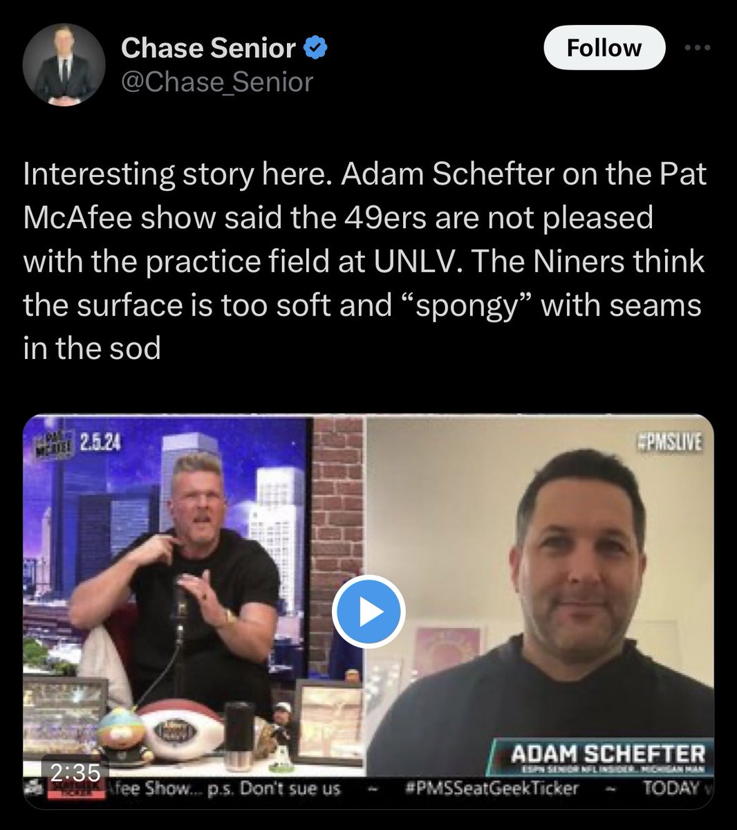 BrendenDeeg_'s tweet photo. The 49ers have to be the most unlikeable Super Bowl team of all time. Just nonstop whining. https://t.co/bijr9Itx95