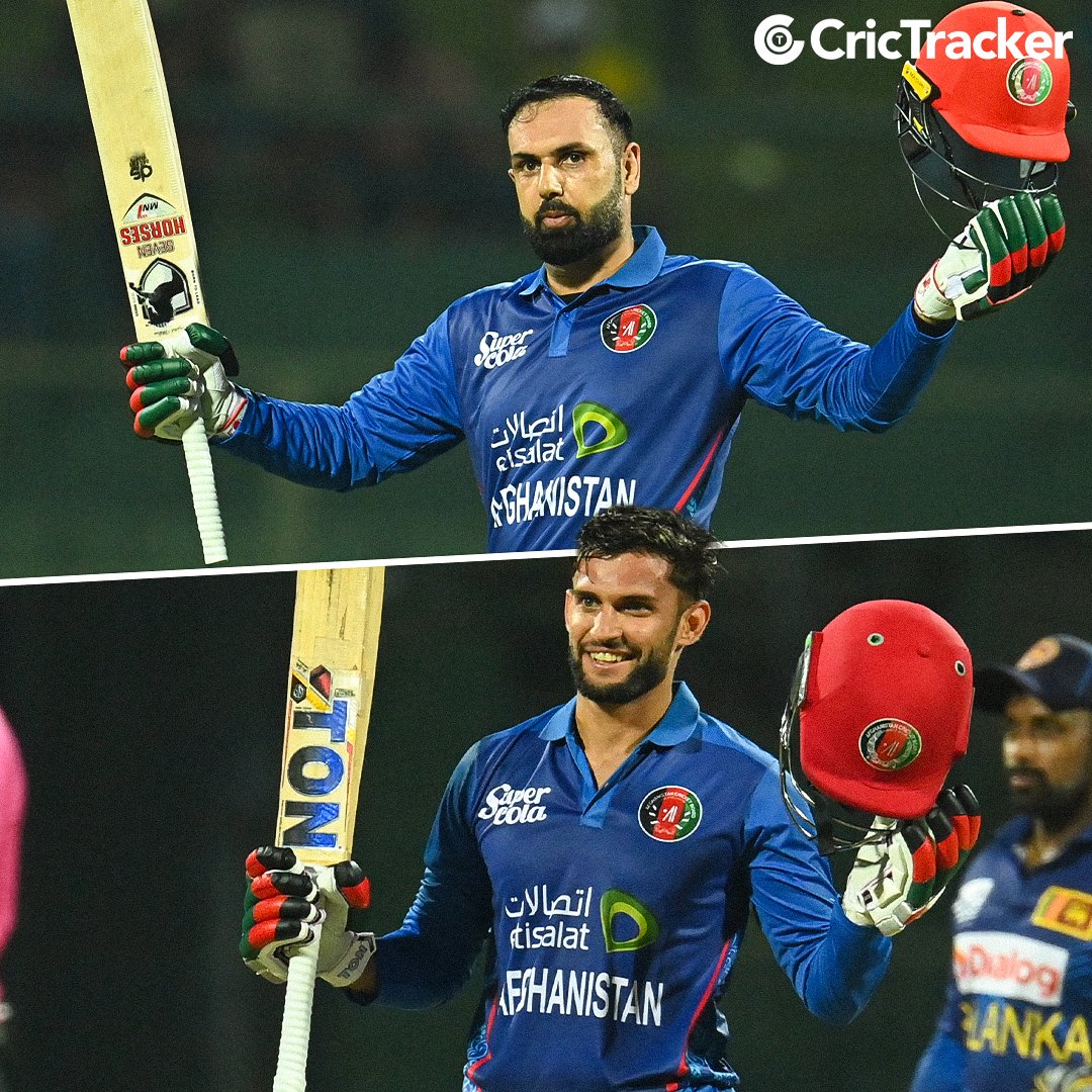 Cricketracker's tweet photo. ✅Century for @MohammadNabi007 
✅Century for Azmatullah Omarzai
✅Double century stand for 6th wicket

An exceptional fightback from Afghanistan.

📸: @ACBofficials 

#SLvAFG https://t.co/LrAVacErhC