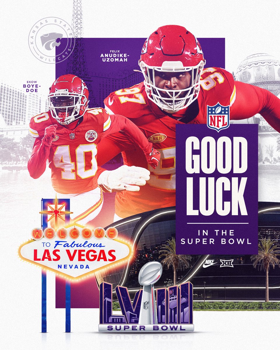 KStateFB's tweet image. Good luck to our guys @fanudike and @ekowboyedoe in the Super Bowl on Sunday!

All of Wildcat Nation is behind you #EMAW