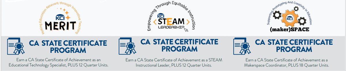 ATTENTION K-12 educators! Dive into our grant-funded (for Ca residents only) CA Certificate programs with Foothill College units. Apply now! (Note: $75 fee upon acceptance) ✨ #KCItogether #MERIT #STEAM #makerspace