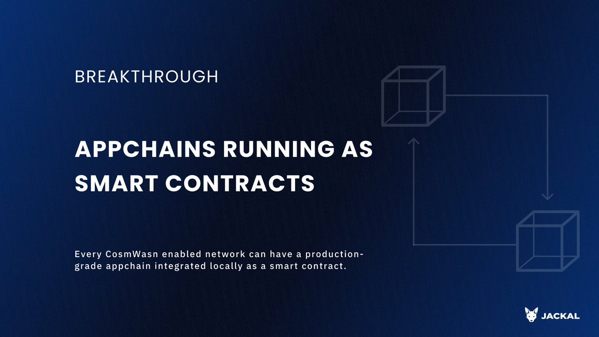 Breakthrough: Every CosmWasm network can integrate custom appchain functionalities directly via smart contracts, thanks to <a href="/BiPhan374/">Bi Phan</a> from <a href="/Jackal_Labs/">Jackal Labs</a> &amp; <a href="/srdtrk/">Serdar | Interchain</a> from <a href="/interchain_io/">Interchain Foundation</a>.

Key Highlights:

- Access specialized app chain features from a foreign chain's smart contract.-