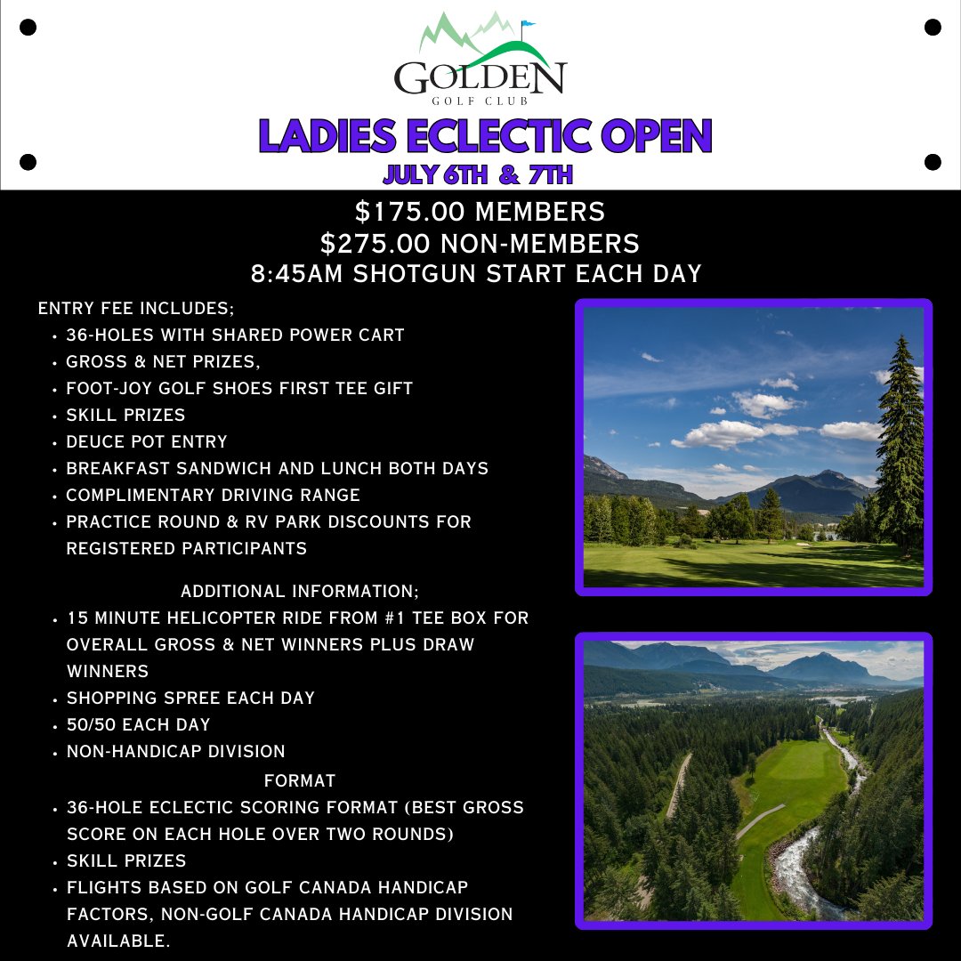 🎉 Exciting news! Registration for our 2024 Club Events is officially OPEN online! Secure your spot now at golfgolden.com/events.

#GolfGolden #GoldenBC #RegistrationOpen #GolfersUnite #TeeTime #GolfLife #EventRegistration #BookNow #LimitedSpots 🏌️‍♂️🏌️‍♀️