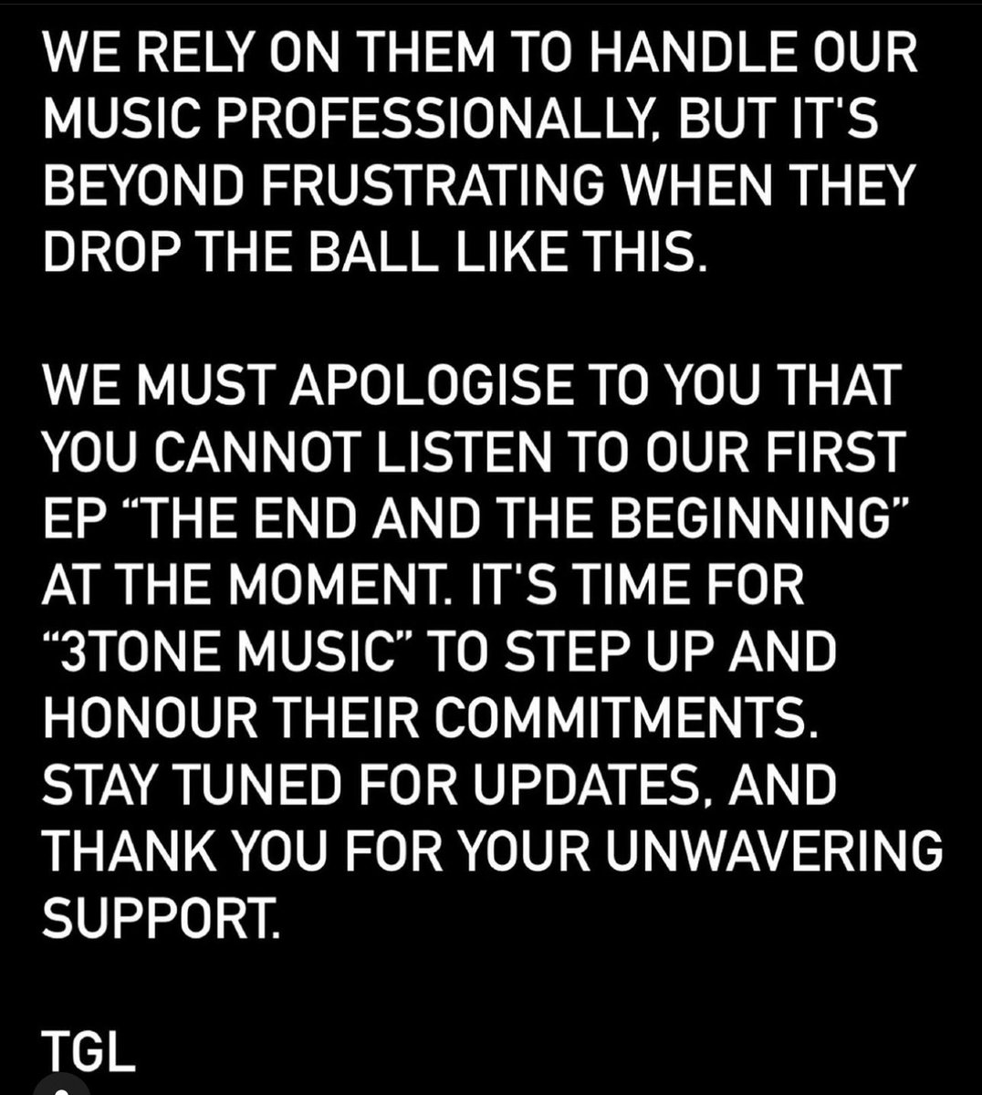 📢Please read📢
#TransparencyMatters
#ArtistsDeserveBetter
#holdthemaccountable
#supportnewmusic
#support
#3tone