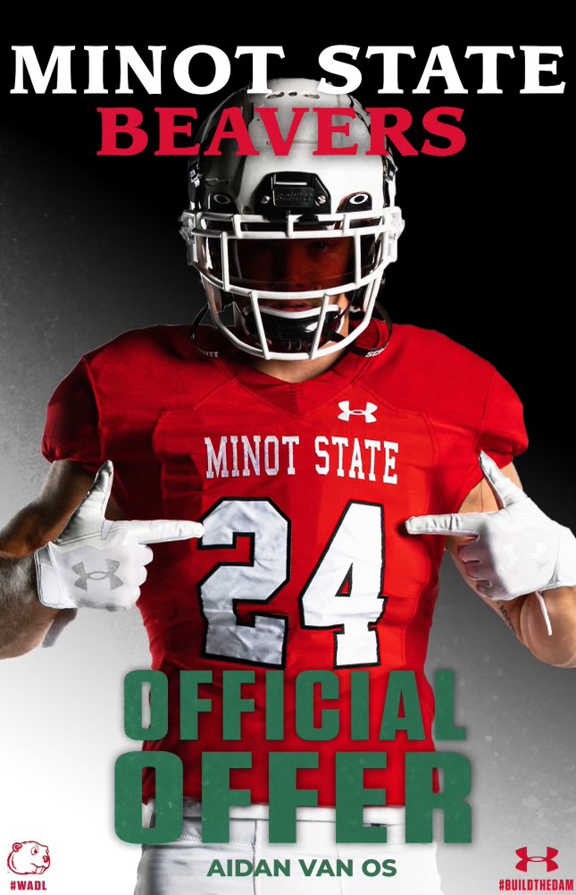 AidanVanOs1's tweet photo. I am excited to announce I have received an offer to continue playing football at Minot State University. Thank you @CoachFam @coachshields for giving me this opportunity. 

@Greg_Panelli @MSUBeaversFB @tracyfootball @THSCoach_Pribb @westcoastpreps_ @QBHitList @GoMVB https://t.co/7soxcF8owz