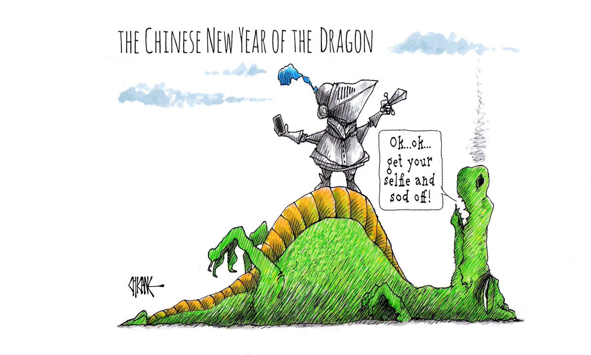 Happy Year of the Dragon. My cartoon in today’s @SthLondonPress #YearOfTheDragon #LunarNewYear