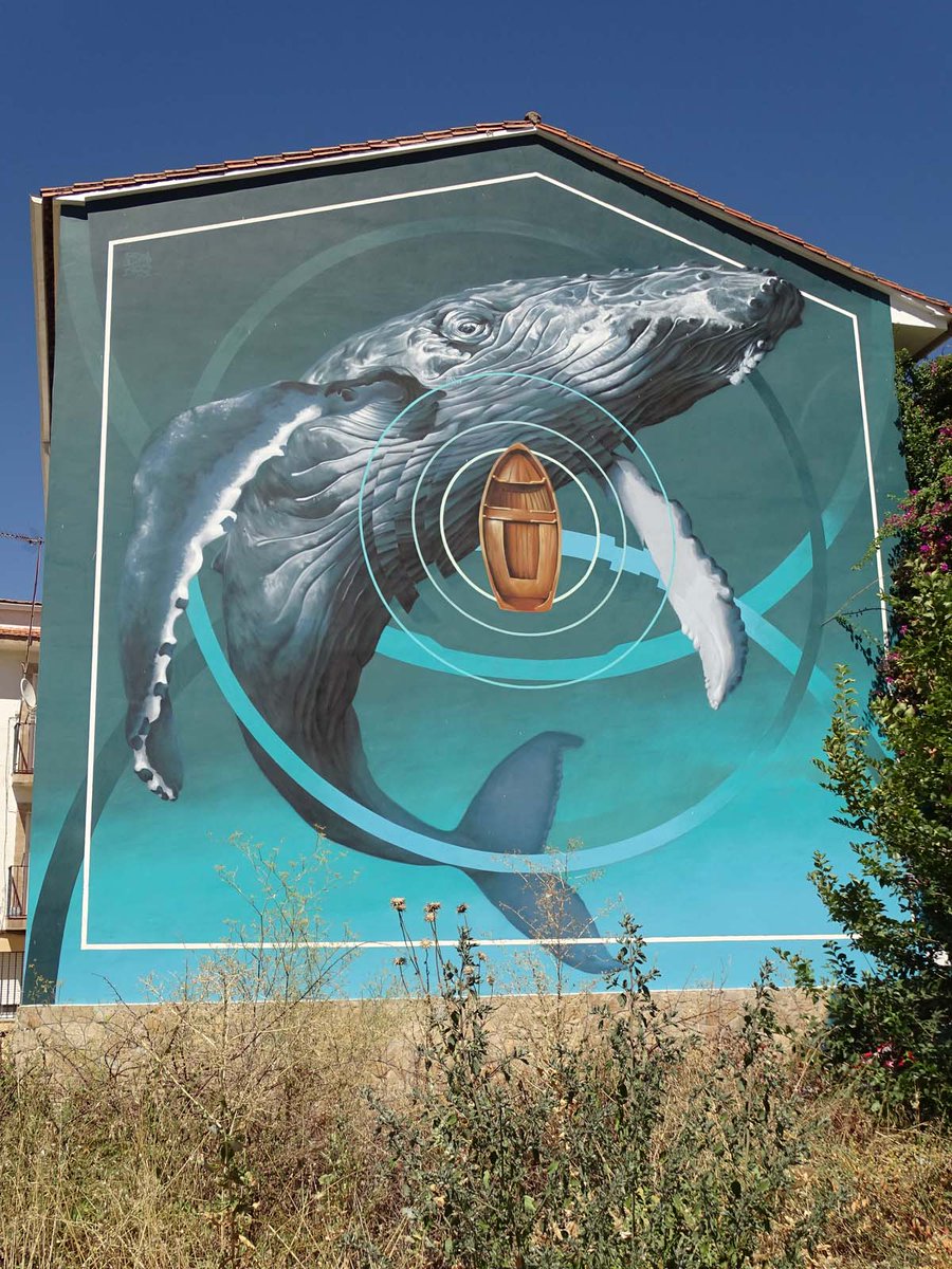 #Navaconcejo #Extramadura #Espagne : « Ondas », la baleine par #JmBrea lors du festival #Murocritico

En savoir + en suivant ce lien : bit.ly/3SU6IcK

+ de 20 000 fresques à découvrir sur street-art.trompe-l-oeil.info