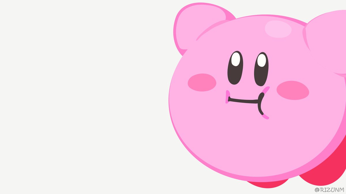 kirby open mouth simple background smile no humans solo happy white background  illustration images