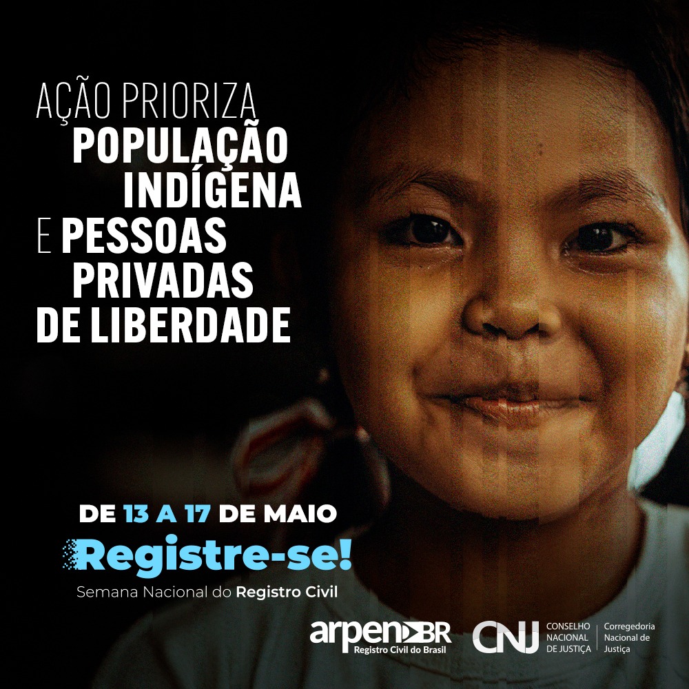 recivil_'s tweet photo. 📃 A 2a edição do "Registre-se!", já está programada: 13 a 17 de maio em todo o país. Neste ano, o programa continuará voltado para o público mais vulnerável, com ênfase especial na população indígena e nas pessoas privadas de liberdade. https://t.co/jRvQlTXhUF