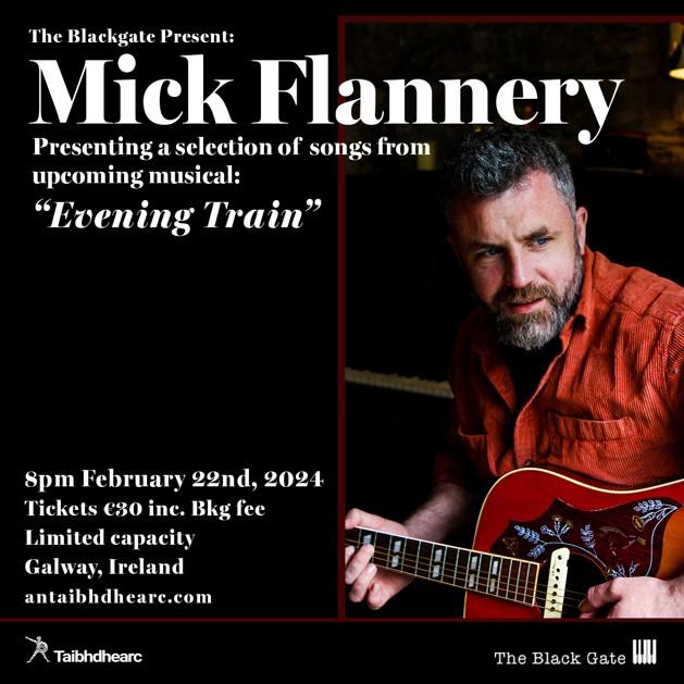 Join us on the 22nd of February for Mick Flannery in An Taibhdhearc! An Taibhdhearc 8pm, February 2nd Tickets: €30 Doors at 7:30pm tickettailor.com/events/theblac…