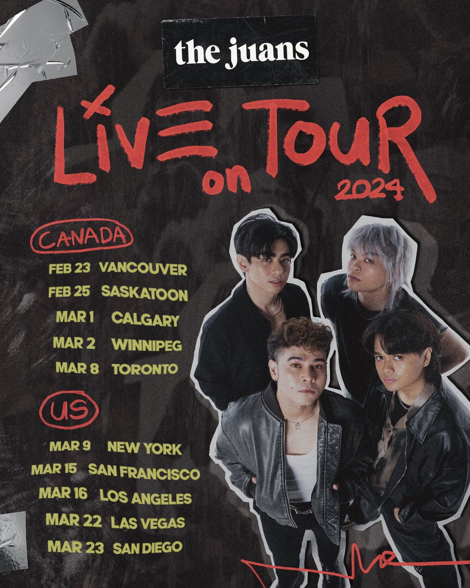 TheJuans_BAND's tweet photo. Nakamit na namin ang matamis na “Visa Approved” 🤣

SEE YOU CANADA &amp; US! ✈️

Get your tickets now! https://t.co/3DVsQPbqKc

#TheJuansLiveOnTour https://t.co/l6gtGdWp3W