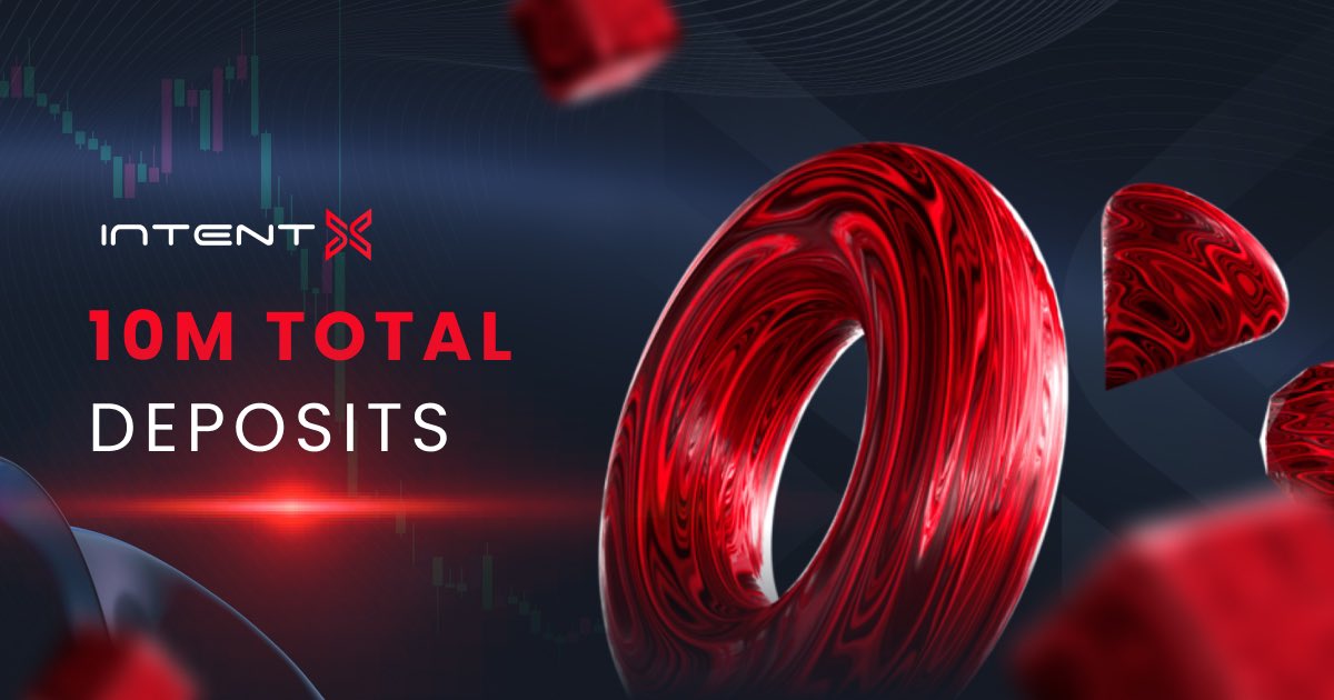 IntentX has now passed over 10M Total Deposits!📈 For more stats ➡️ app.intentx.io/analytics