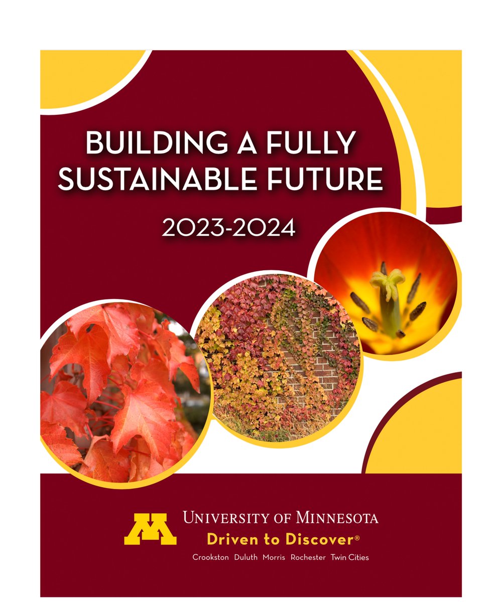 The 2023-2024 Sustainability Regents Report is now available! Read news highlights about systemwide efforts to reach a more sustainable future. 
z.umn.edu/sustreport2024