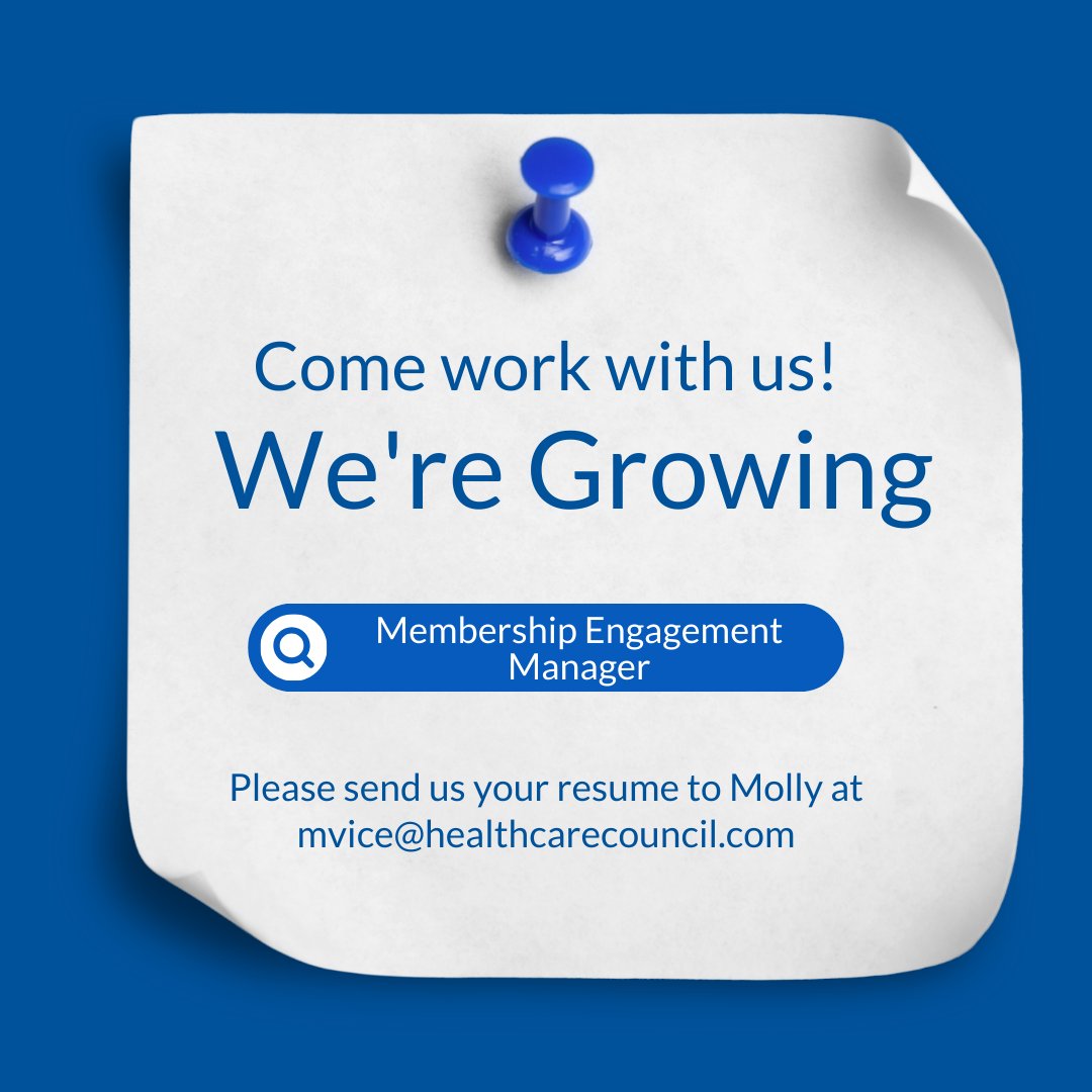 Nashville Health Care Council (@nashhcc) on Twitter photo 🔍 Join us in shaping Nashville as the Healthcare City. Seeking a passionate individual adept at networking, public speaking, and relationship-building. Help drive our mission forward. Apply today! Reach out to Molly at mvice@healthcarecouncil.com with cover letter & resume. 🔍 Join us in shaping Nashville as the Healthcare City. Seeking a passionate individual adept at networking, public speaking, and relationship-building. Help drive our mission forward. Apply today! Reach out to Molly at mvice@healthcarecouncil.com with cover letter & resume.