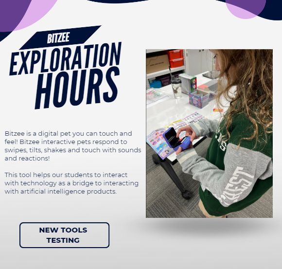 PCInnoInstitute's tweet image. #PCGrade5 students are testing out Bitzee, which is a digital pixelated pet. This tool is a great bridge activity to introduce students to the concepts of mimicking interactions with artificial intelligence products. #newtech #exploringtech