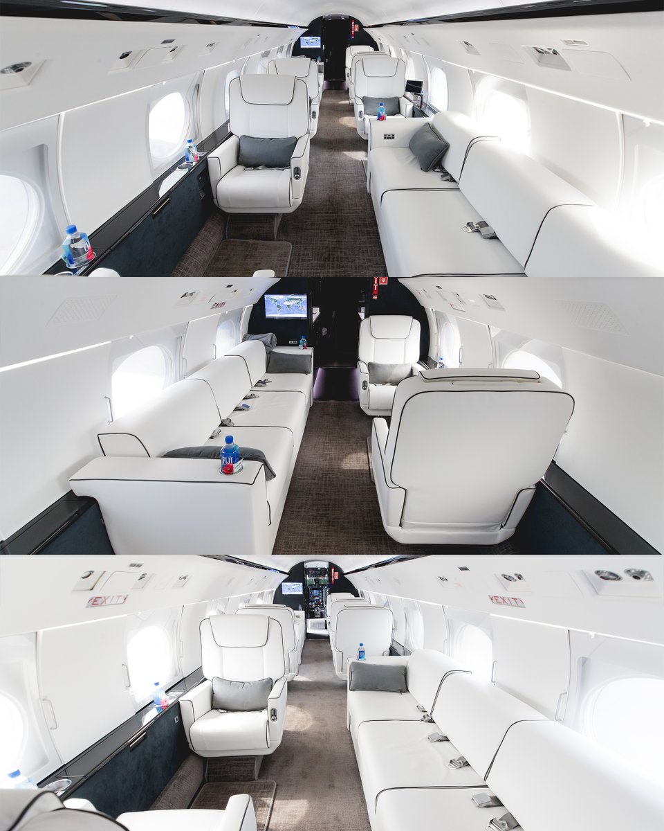 A soft-goods refresh we did aboard this Gulfstream GIV 🛩 Don't underestimate the value a soft-goods refresh can bring to your investment 📈 #vipcompletions #gulfstream #giv #privatejet #luxurytravel #businessaviation #bizav