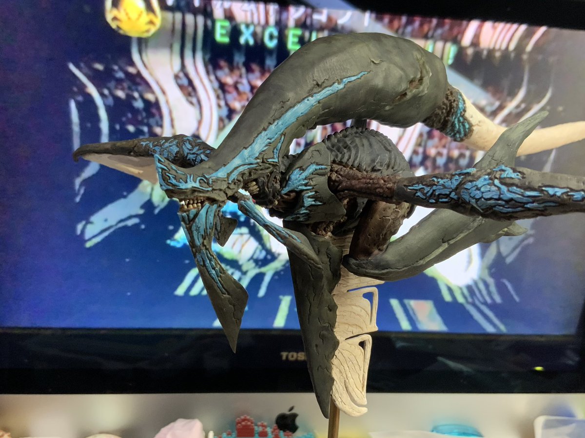 nashinokiya's tweet image. サンプル写真撮れる位には塗れた。
時間があったら塗り足したいけど他の準備もあるから無理かも、
#panzerdragoon  #パンツァードラグーン #AZEL  #アトルムドラゴン #WF2024W