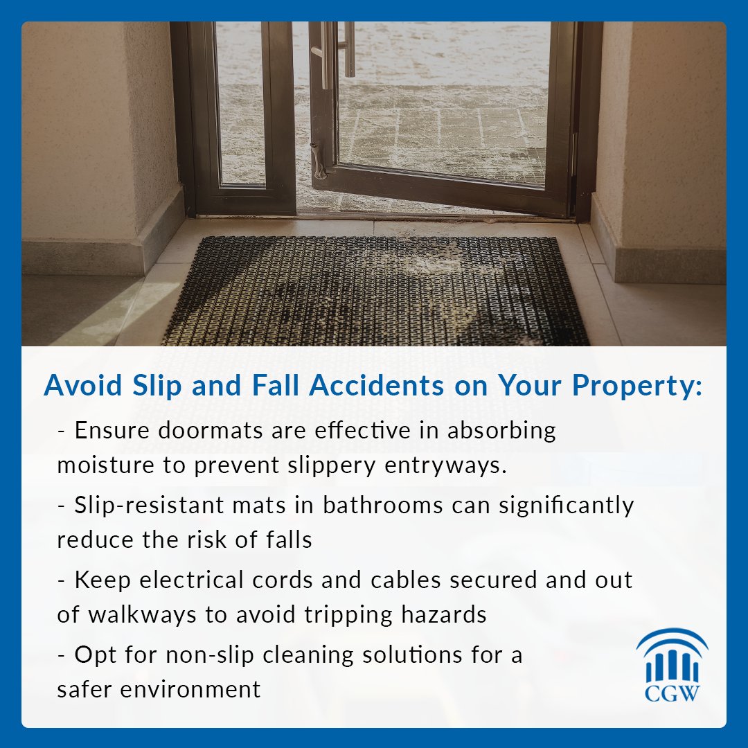 Unexpected slip and falls happen. Be sure to protect yourself and others by following these prevention tips.

bit.ly/3jJEpee 

#TheFloridaFirm #SlipAndFallPrevention